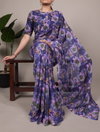 Ynf7039 Weightless Marbal With Floral Print Sarees Wholesalers In Delhi